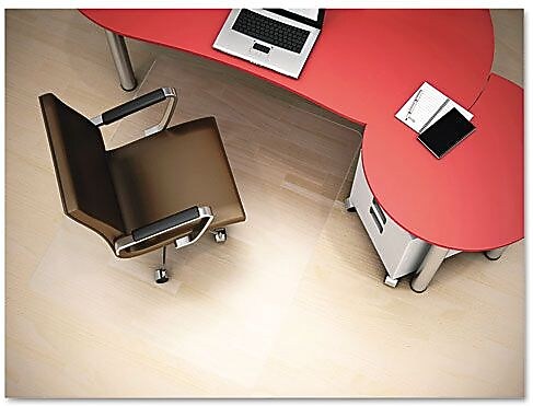Polycarbonate Chair Mat, 45" x 53", Clear
