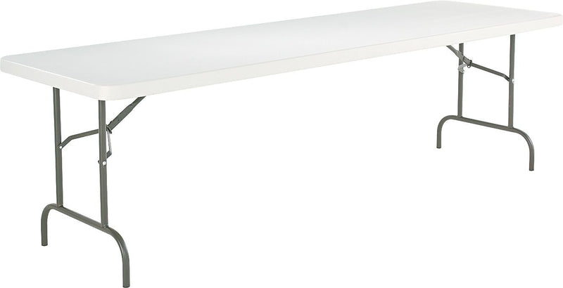 Alera 96" Folding Banquet Table, Platinum, 29"H x 96"W x 30"D (ALE65601)