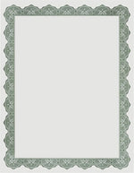 Parchment Paper Certificates, 8.5 x 11, Optima Green with White Border, 25/Pack (GEO39452)