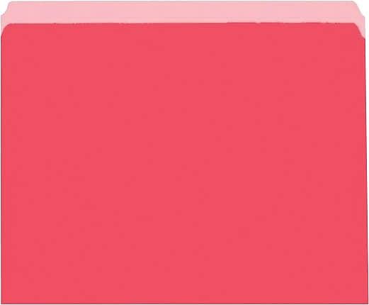 Pendaflex Recycled File Folder, Straight Cut, Letter Size, Red, 100/Box (152 RED)