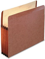 Pendaflex Heavy Duty Reinforced File Pocket, 5 1/4" Expansion, Legal Size, Redrope, 5/Box (ESS085565)