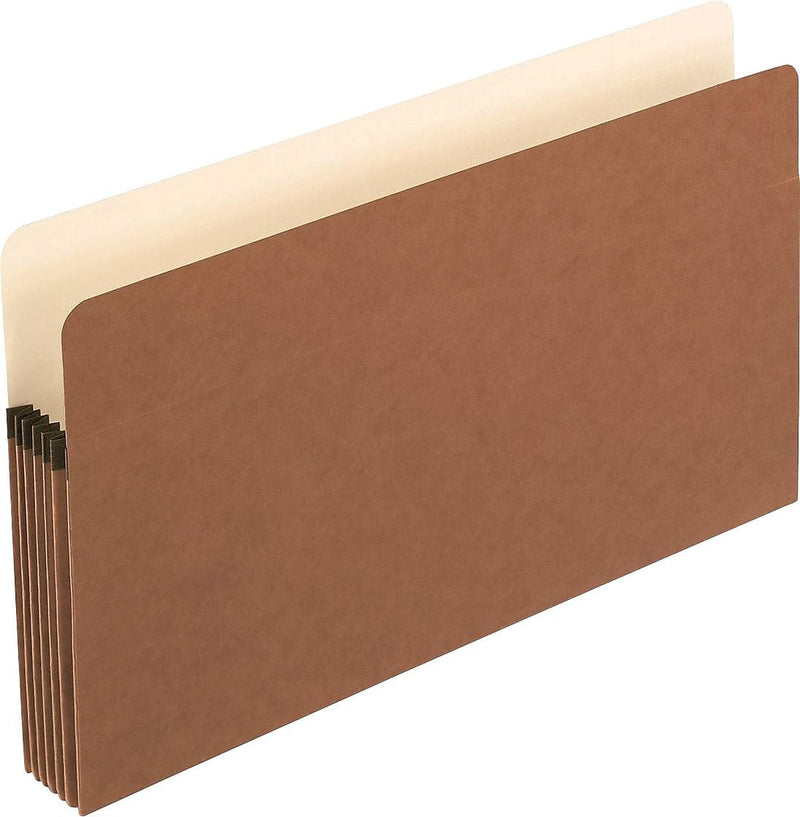 Pendaflex Reinforced File Pocket, 5 1/4" Expansion, Legal Size, Redrope, 10/Box (1536G-OX)