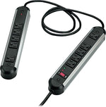 Fellowes 10-Outlet Surge Protector, 1250 Joules, 6' Cord, Black (99082)