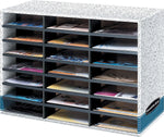 Bankers Box 21 Compartment Literature Organizer, Dove Grey,  Letter Size (04210)