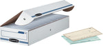 Bankers Box Extra Strength Storage Boxes, Check Size, White/Blue (00706)