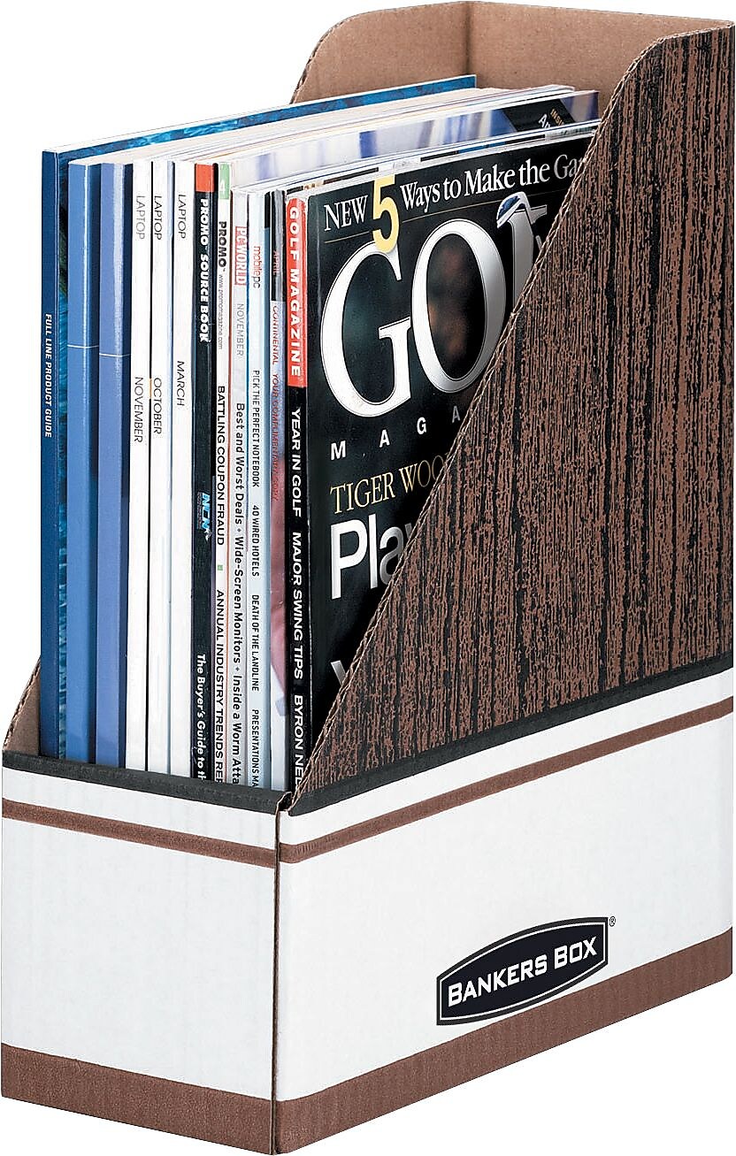 BANKERS BOX Magazine File, Letter, 12 1/4"H x 4"W x 11"D
