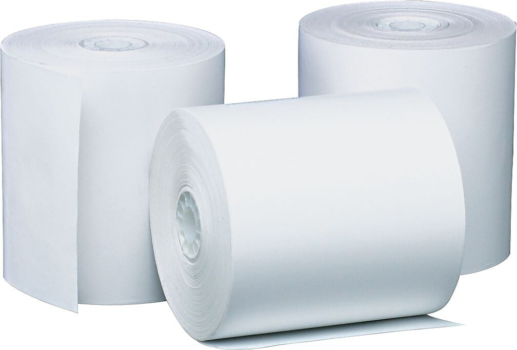 PM Company Thermal Cash Register Paper Rolls, 3-1/8" x 230', BPA Free, 8/Pack (9090-3216)