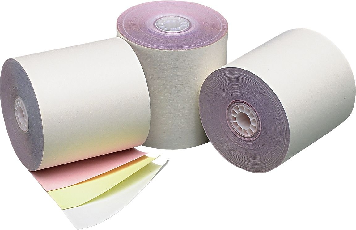 PM Company Carbonless Cash Register Paper Rolls, 3" x 70', 50 Rolls/Pack (PMC07638)