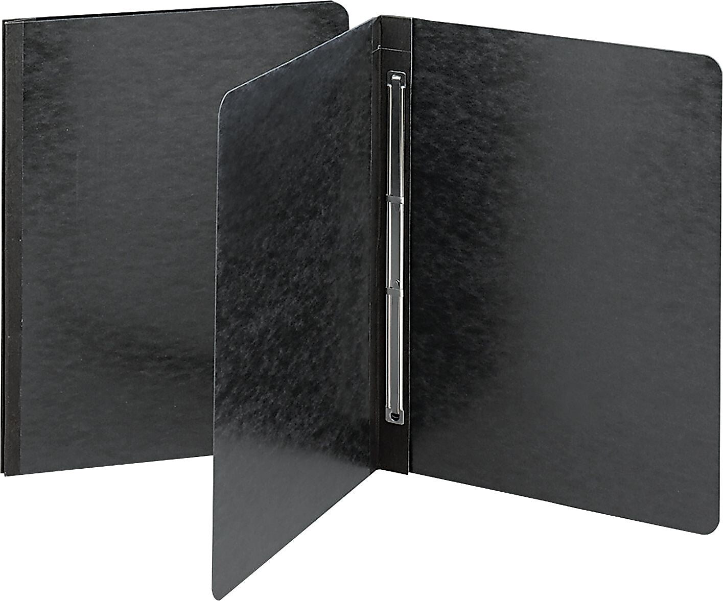 Smead Side Opening Pressboard Report Cover, Prong Fastener, Letter, , Black