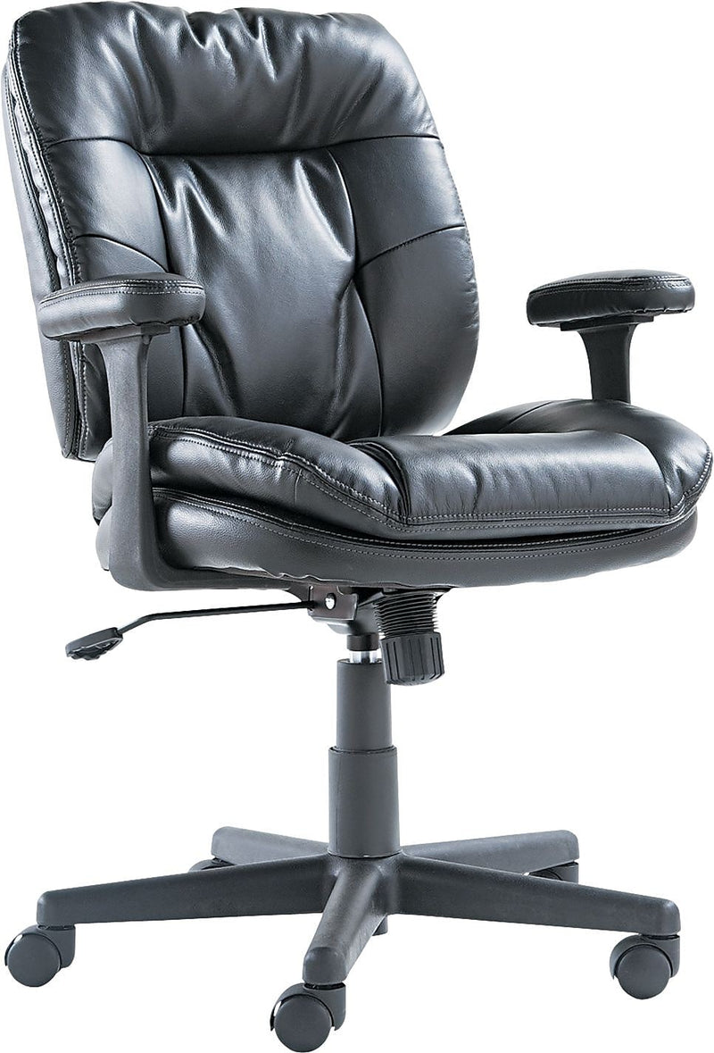 OIF Bonded Leather Task Chair, Black (OIFST4819)