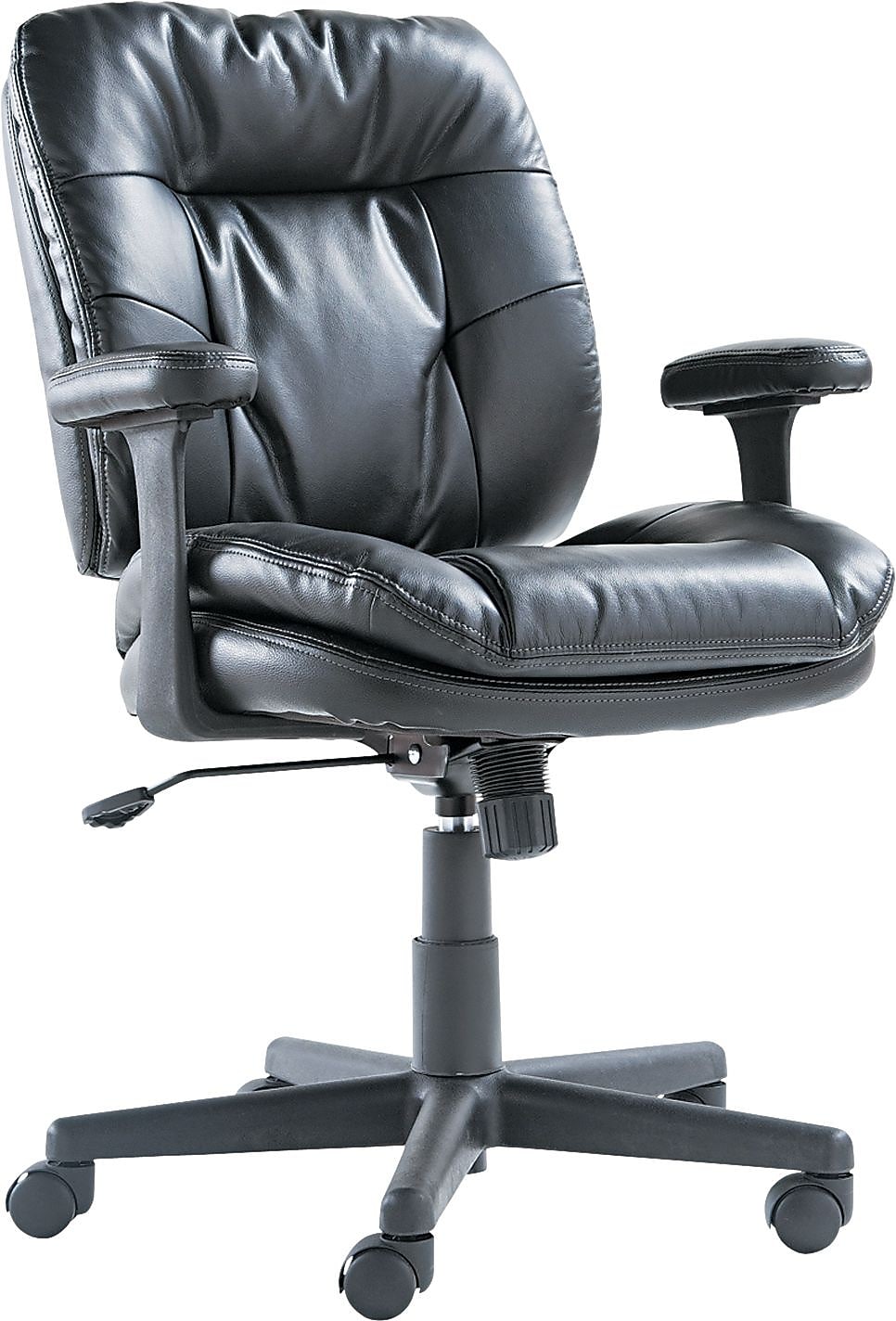 OIF Bonded Leather Task Chair, Black (OIFST4819)
