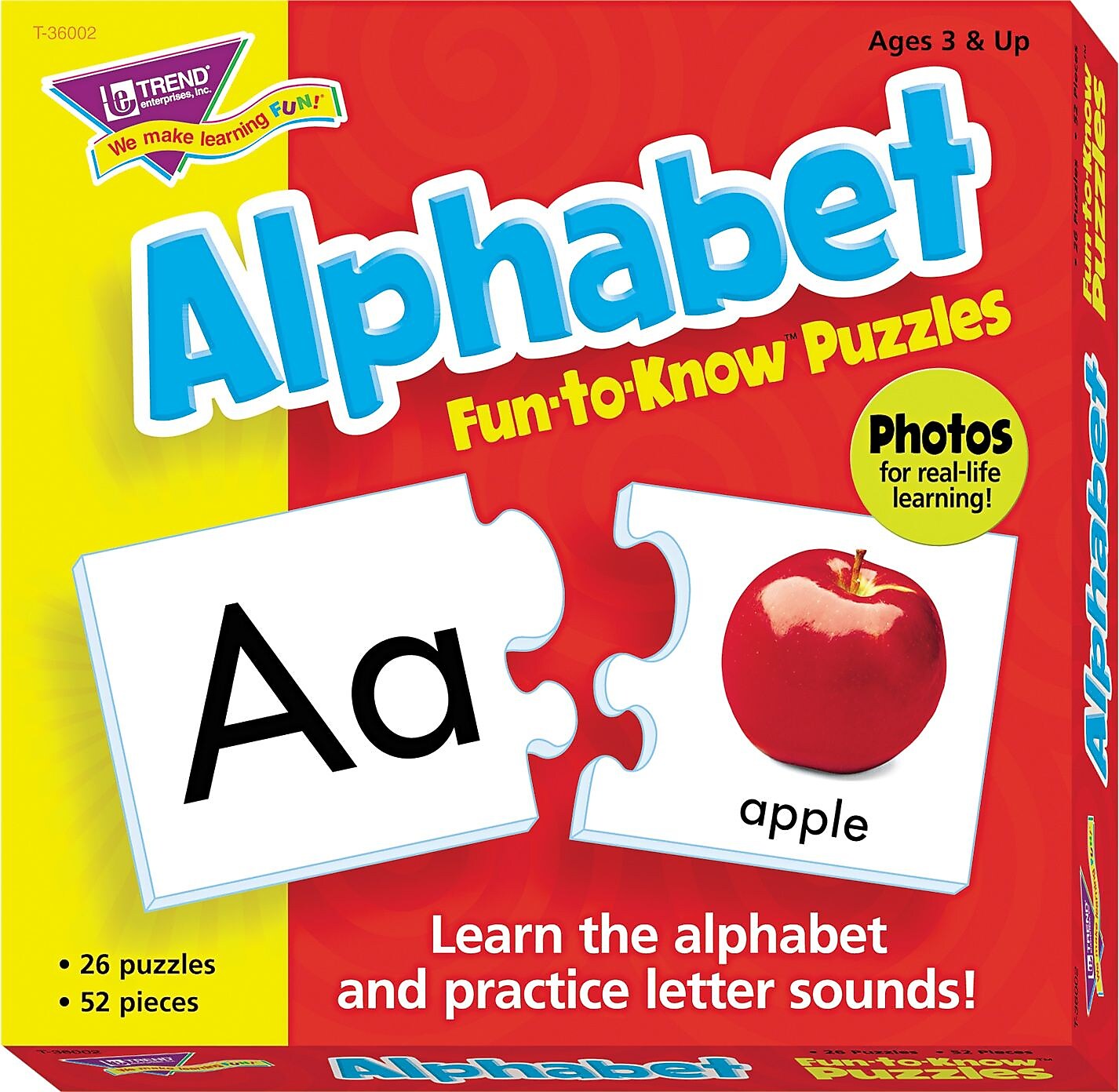 Trend® Fun-To-Know® Early Childhood Puzzles, Alphabet, 1-Sided