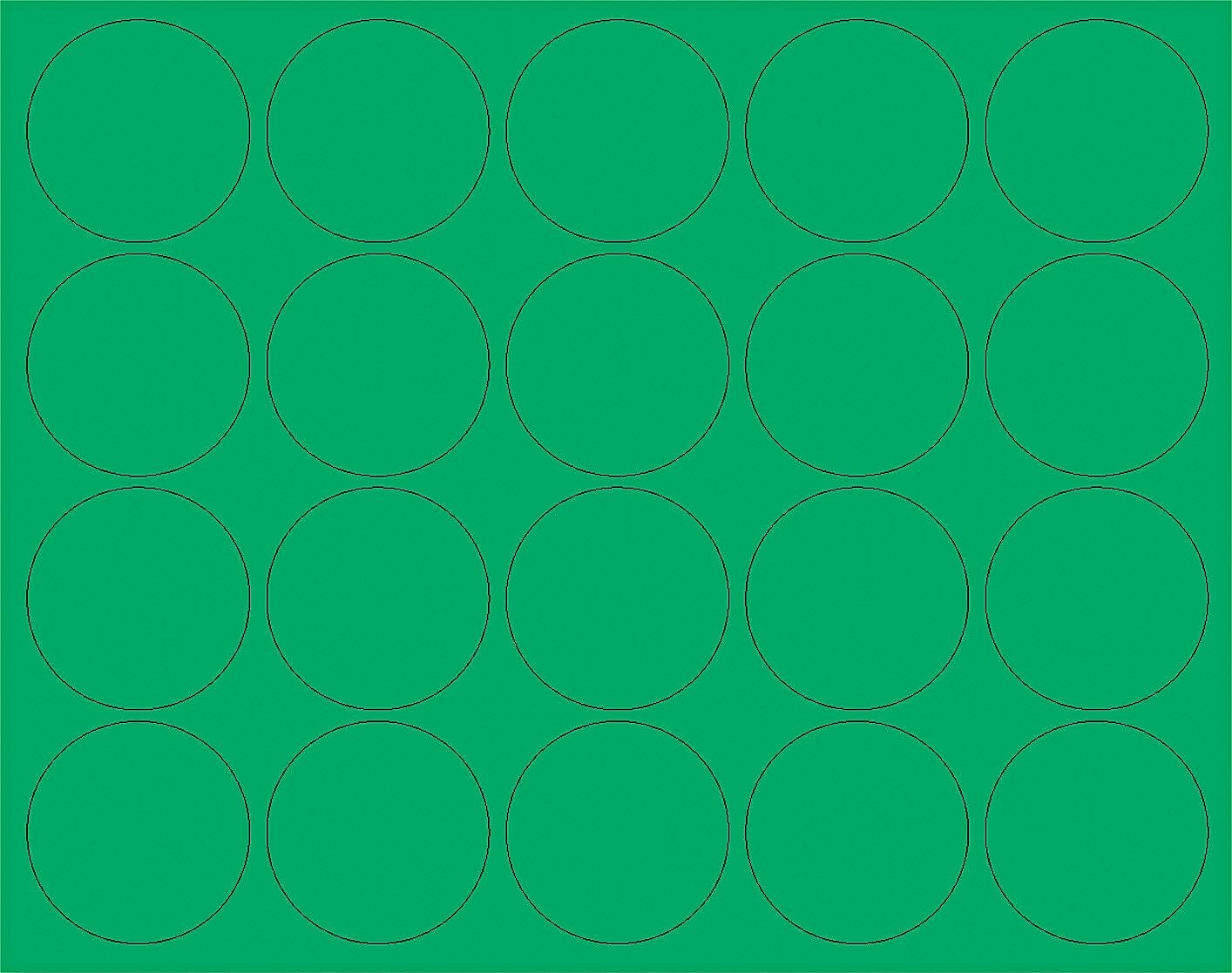 MasterVision Interchangeable Magnetic Character, Circles, Green, 20/Pk (FM1602)