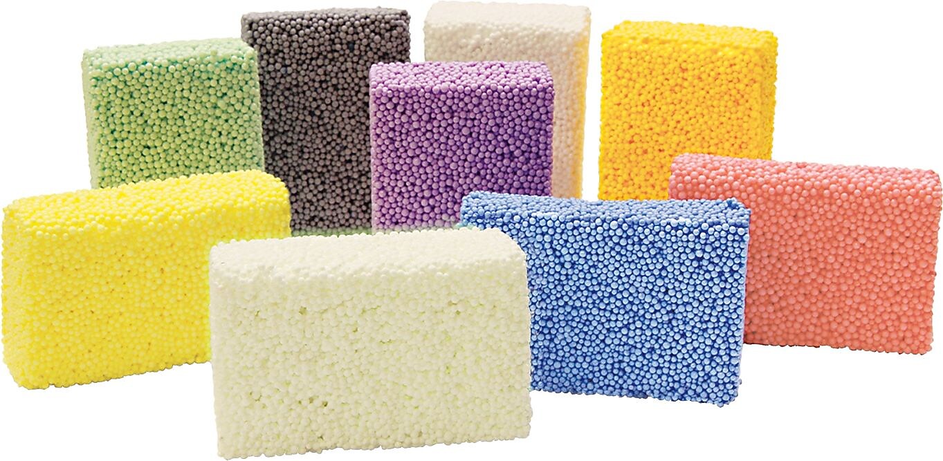 Chenille Kraft Squishy Foam Classpack, Assorted, 36 Blocks