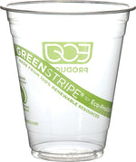 Eco-Products 10 Oz. GreenStripe® Cold Corn Cups, Clear, 1000/Pack (EP-CC10-GS)