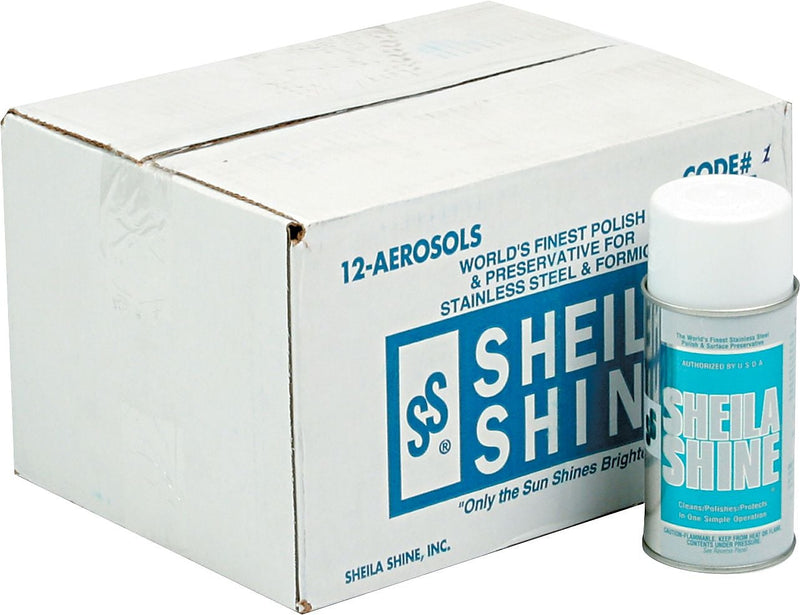 Sheila Shine Stainless Steel Cleaner & Polish, Aerosol, 10 Oz., 12/Carton (SSI1CT)