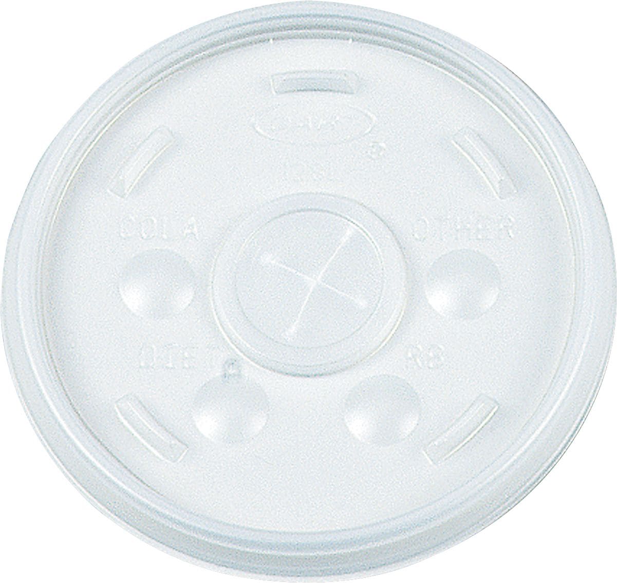 Dart Straw Slot Foam Cup Lids, 12 oz., Translucent, 1000/Carton (12SL)
