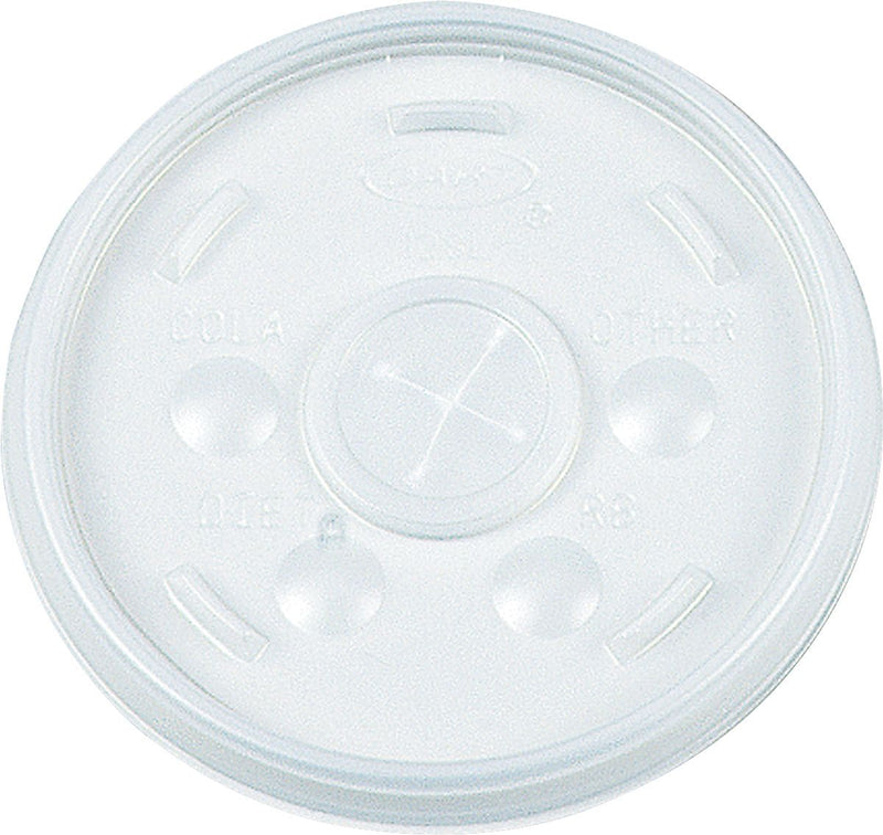 Dart Straw Slot Foam Cup Lids, 12 oz., Translucent, 1000/Carton (12SL)