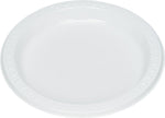 Tablemate® Disposable Round Plastic Plate, 6"(Dia), White, 125/Pack