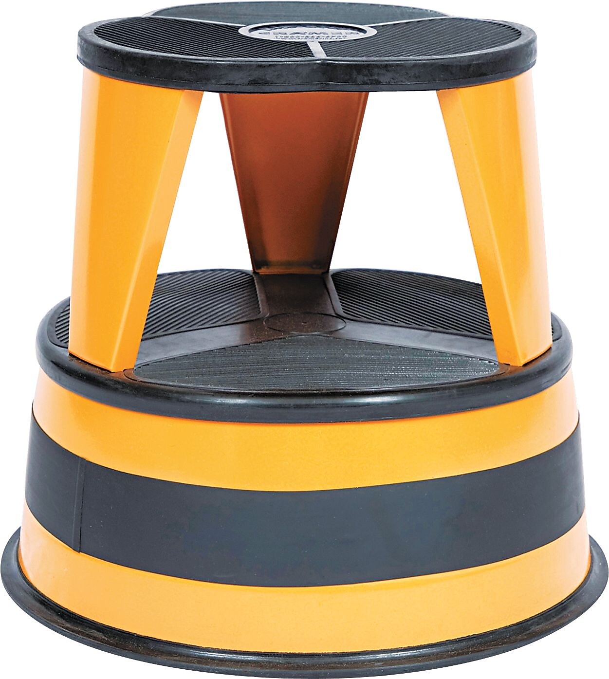 Cramer® 14"H x 15 5/8"(Dia) Original Kik-Step Two-Step Steel Stool, Orange