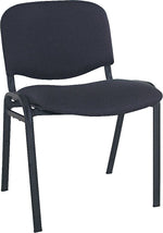 Alera Reception-Style Stacking Chairs with Black Fabric Upholstery