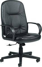 Global Arno Leather Executive High-Back Chair, Black (4003BK450550)
