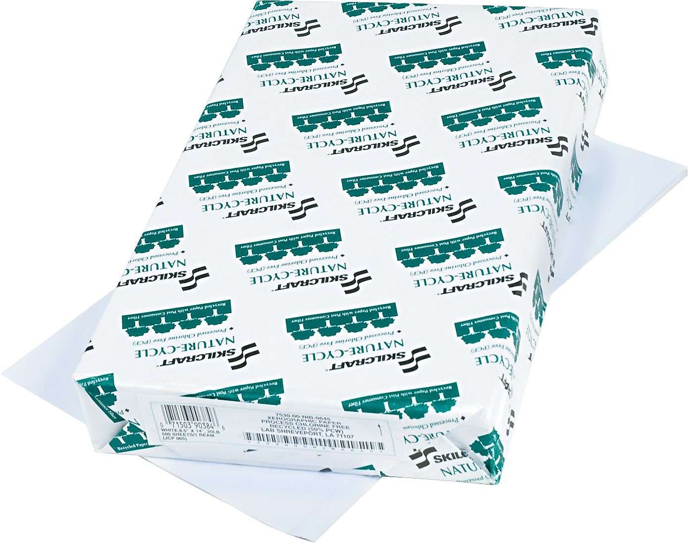 AbilityOne Nature-Cycle Copy Paper, White, 8 1/2"(W) x 14"(L), 10 Reams/Box