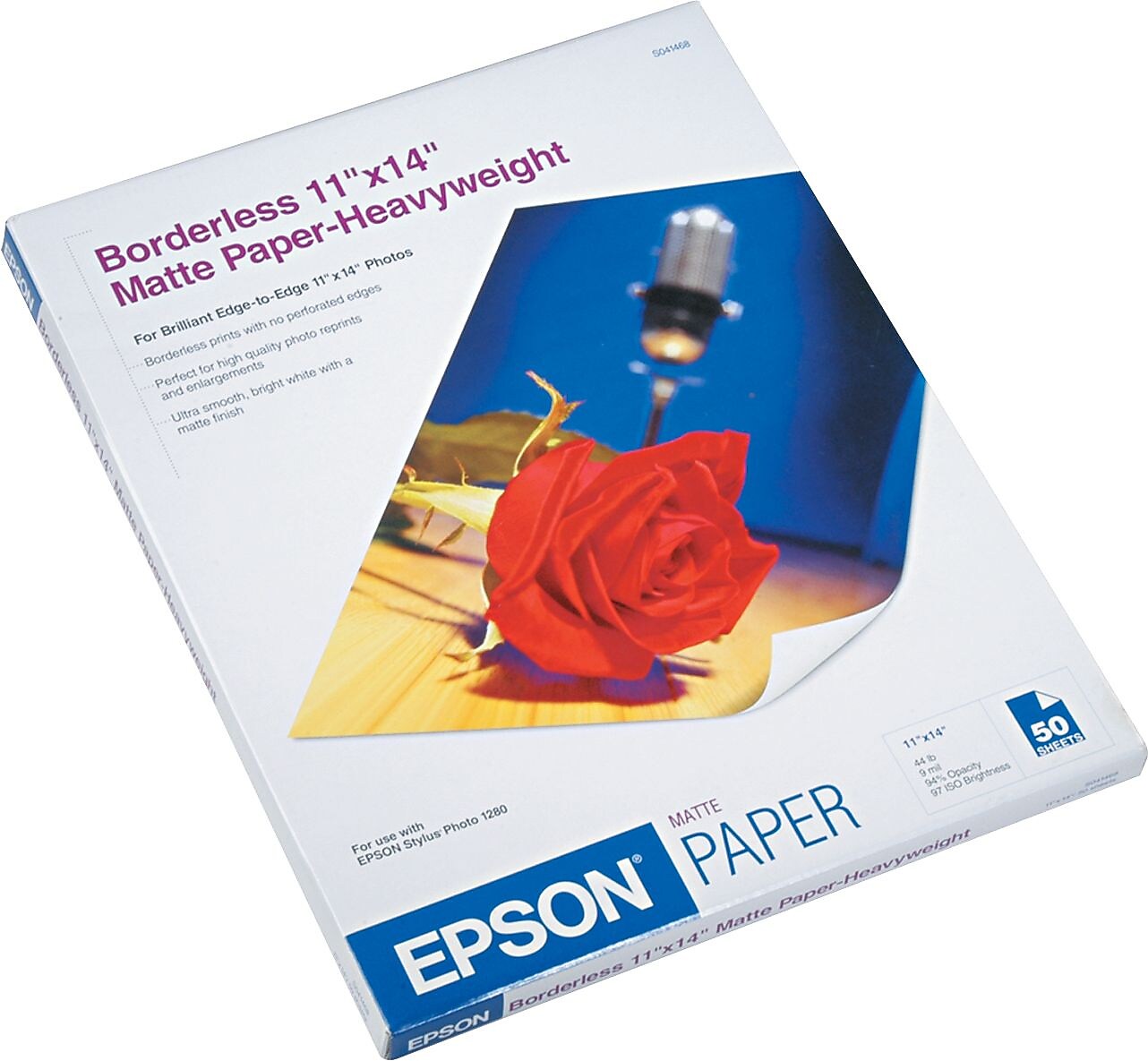 Epson Matte Presentation Paper, 11" x 14", 50 Sheets/Pack (S041468)