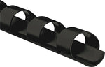 Fellowes 1/4" Plastic Binding Spine Comb, 20 Sheet Capacity, Black, 25/Pack (FEL52320)