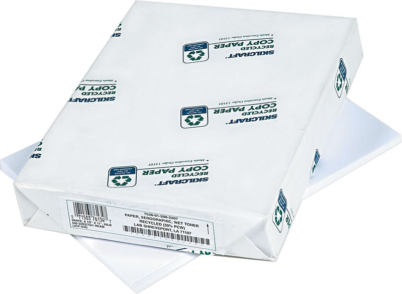 National Industries For The Blind® Liquid Toner Paper, LETTER-Size, 87 US Brightness, 20 Lb., 8 1/2"H x 11"W, 5,000 Sheets/Ct