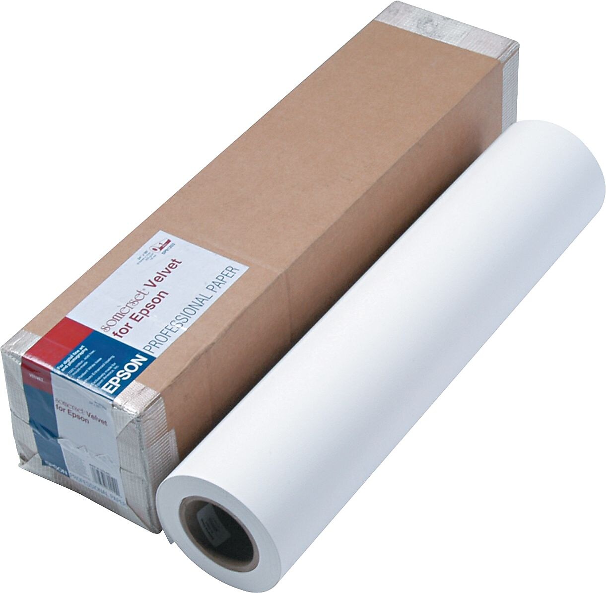 Epson® Somerset® Velvet Paper Roll; White; 24"(W) x 50'(L); 1/Roll