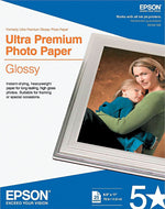 Epson Ultra Premium Glossy Photo Paper, 8.5" x 11", 25 Sheets/Pack (S042182)