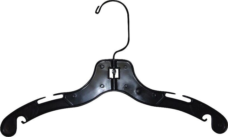 Mainetti 12" Top Hanger, Black, 100/Bx