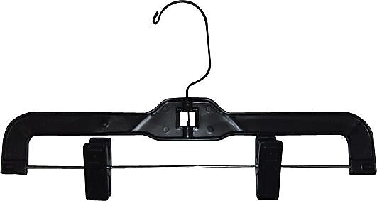 Mainetti 12" Pant / Skirt Bottom Hangers, Black, 100/Bx