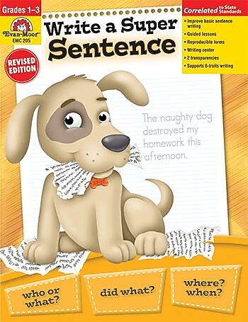 Write A Super Sentence, Grades 1-3