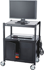 Safco Metal Mobile A/V Cart, Black (SAF8943BL)