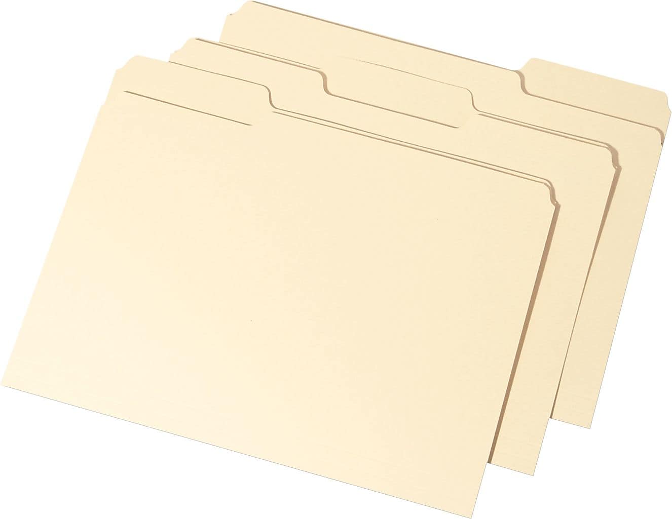 AbilityOne Interior Height File Folder, 1/3 Cut, Manila, Letter, 100/Box (7530015833820)