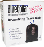 Heritage Retail Draw-Tape 10-13 Gallon Industrial Trash Bag, 24" x 28", Low Density, 0.8 Mil, White (HERN4828EWRC1)