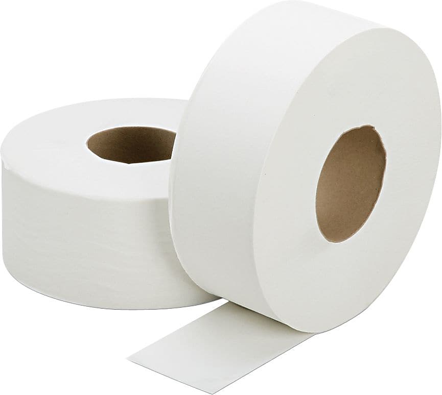 AbilityOne SKILCRAFT Toilet Tissue, Jumbo Roll, 1-Ply, White, 12 Rolls (NSN5909072)