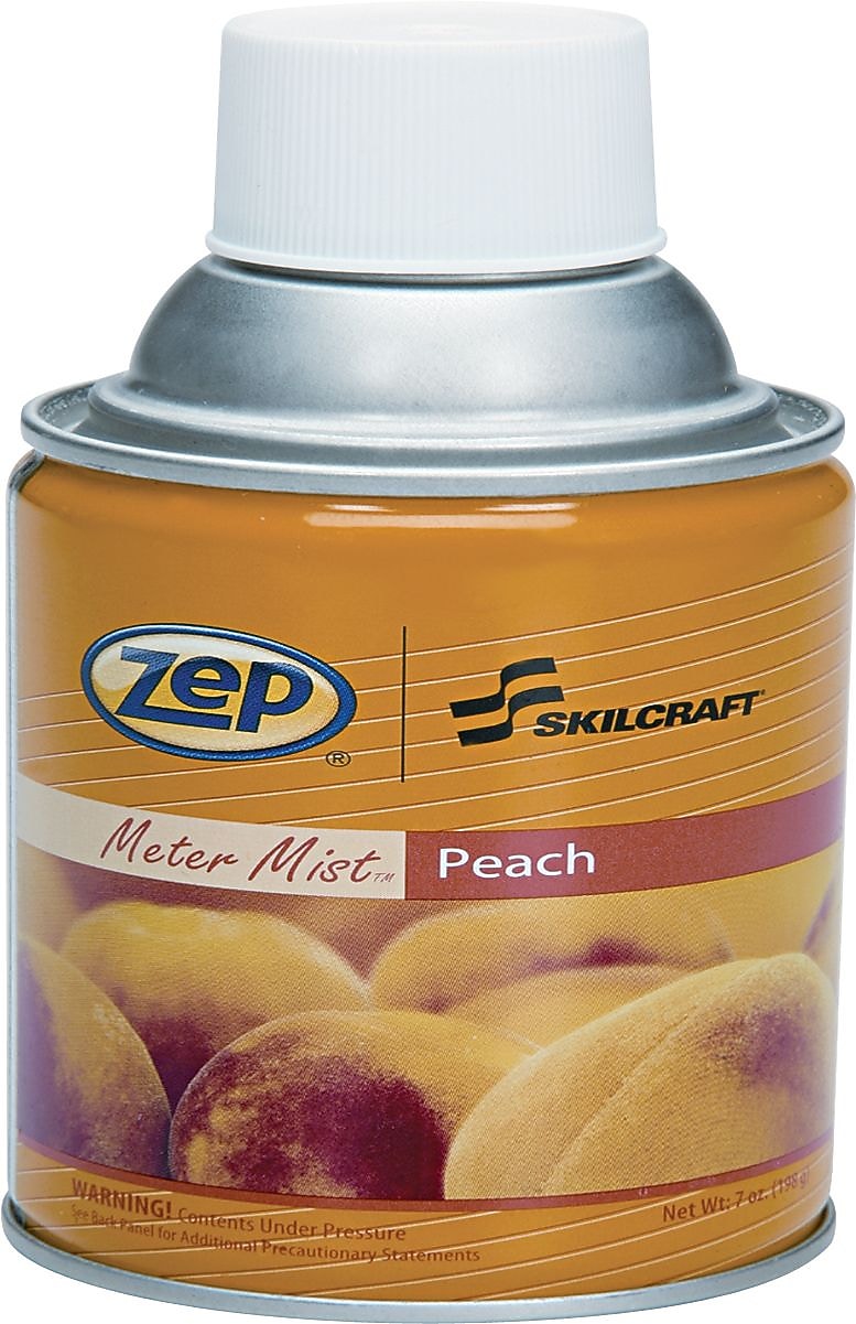 AbilityOne SKILCRAFT Zep Meter Mist Refills, Peach, 10 oz, 1 Dozen (6840013684785)
