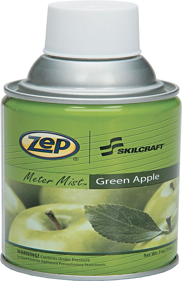 AbilityOne SKILCRAFT Zep Meter Mist Refills, Apple, 10 oz, 1 Dozen (6840013684787)