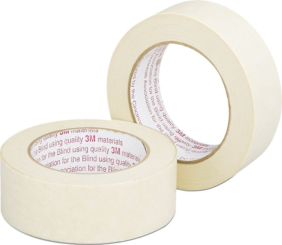 AbilityOne Utility Grade Masking Tape, 1 1/2" x 60 yards, Beige (7510002666709)