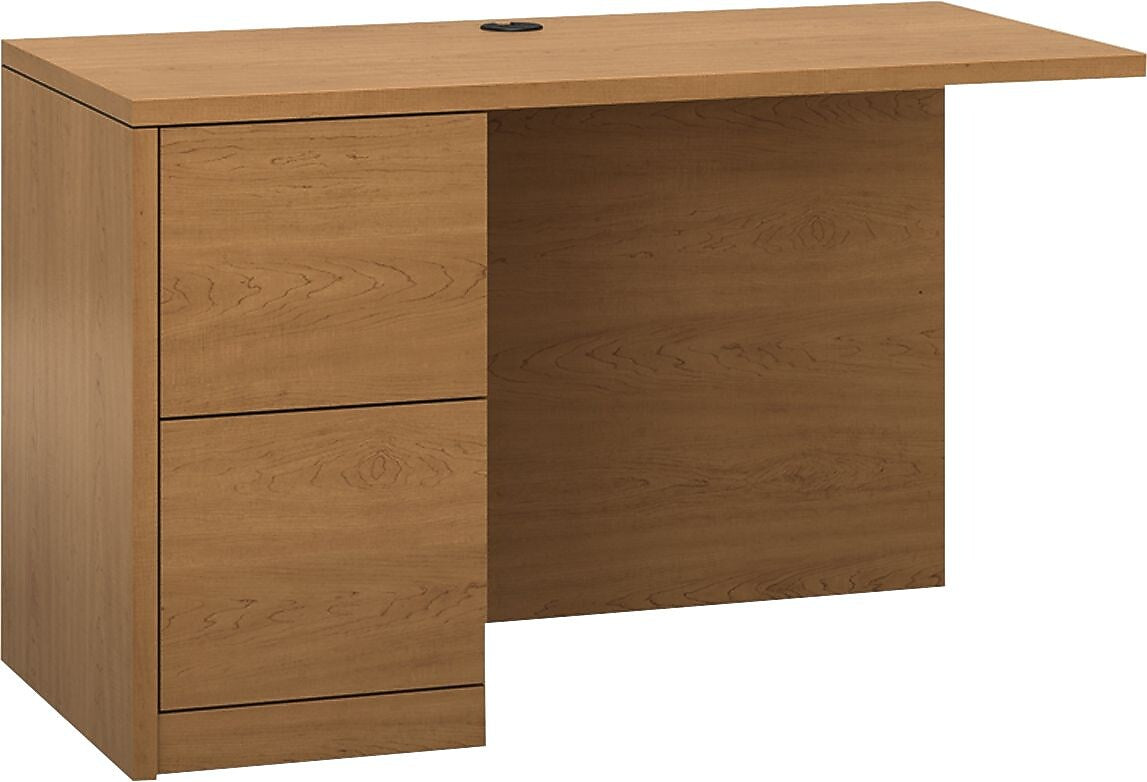 HON 10500 Series "L" Workstation Return, Full-Height Left Ped, 48w x 29d, Harvest