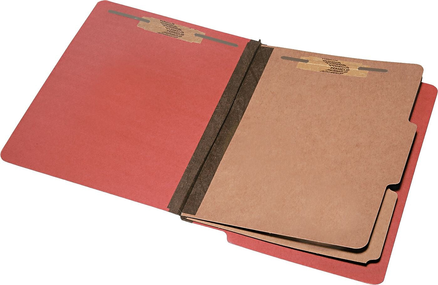 AbilityOne SKILCRAFT Pressboard Classification Folder, 2-Dividers, 2" Expansion, Letter Size, Earth Red, 10/Box (NSN5907104)