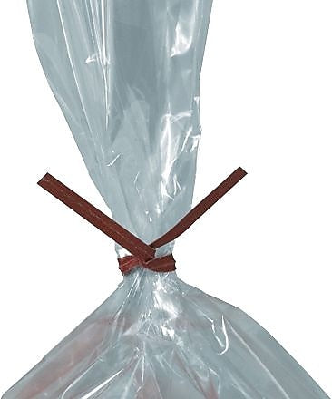4" x 5/32" - Staples Red Paper Twist Tie, 2000/Pack