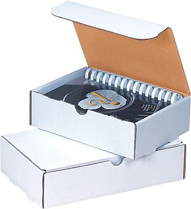 8 x 4 x 2" Corrugated Mailer, White, 50/Pack (BSM842)
