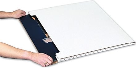 20" x 16" x 1/4" - White Jumbo Fold-Over Mailer, 20/Bundle