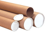 3" x 48" - Kraft Heavy-Duty Mailing Tube with Caps, 24/Case