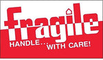 Tape Logic Fragile - Handle With Care! Shipping Label, 3" x 5", 500/Roll