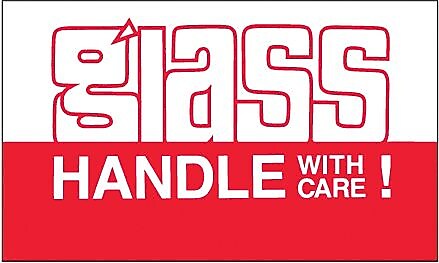 Tape Logic Glass - Handle With Care ! Shipping Label, 3" x 5", 500/Roll